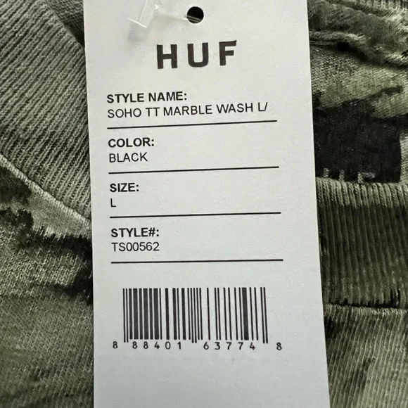 HUF Warped Camo Long Sleeve T-Shirt - Picture 5 of 7